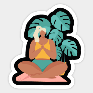 Girl at greenhouse Sticker